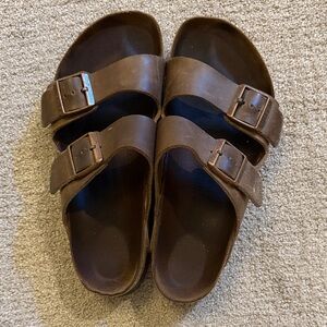 Birkenstock Rustic Brown Buckle Sandals